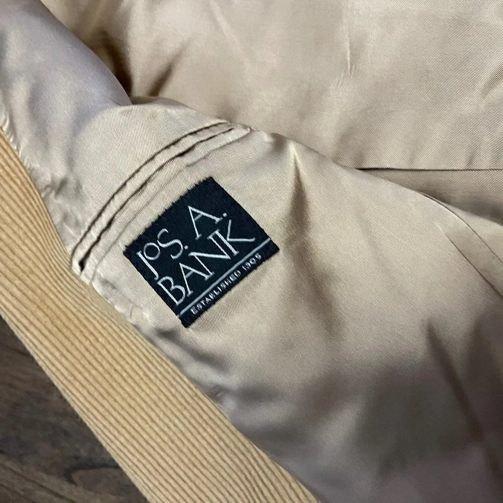 Jos A Bank Corduroy Sports Coat L42 Wool & Silk
